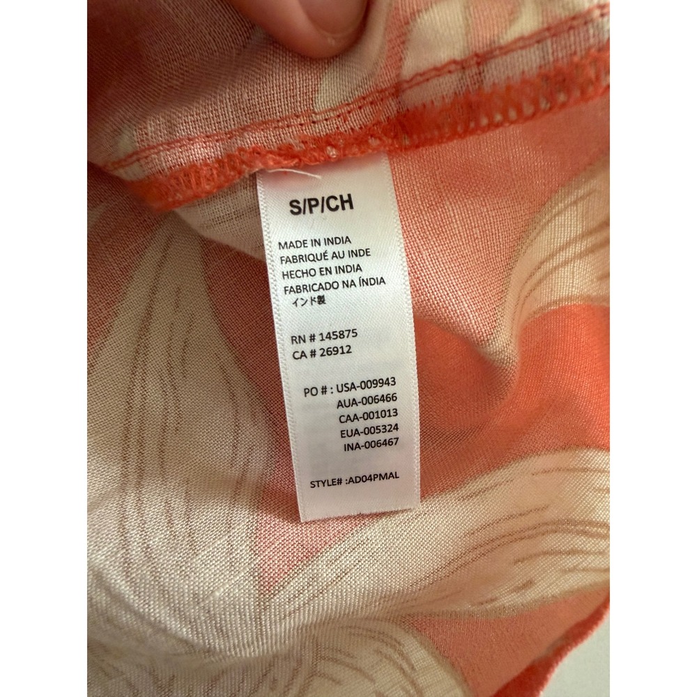 Amuse Society Coral Tropical Floral Linen Blend Wrap Dress AD04PMAL Womens Small - Picture 9 of 10